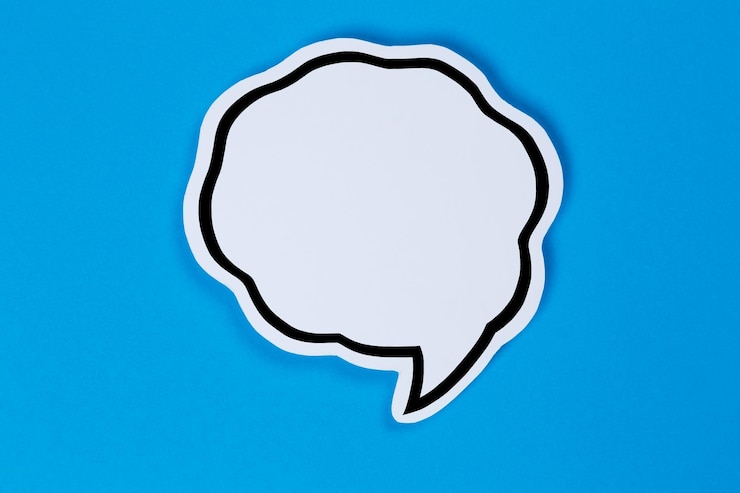 Photo bulle de dialogue avec copyspace copie espace concept de communication parler