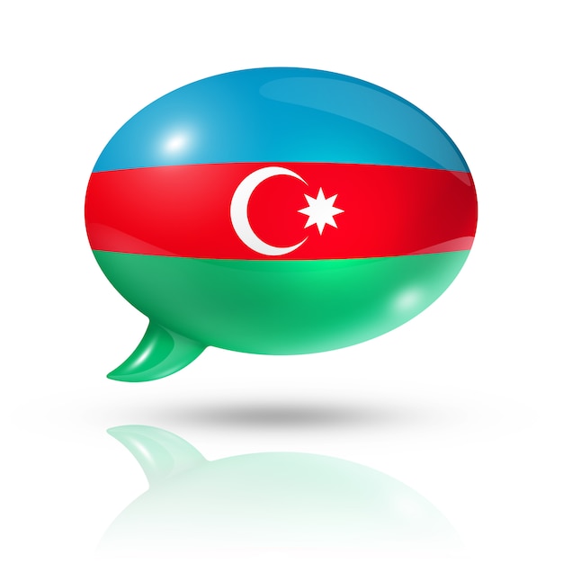 Bulle de dialogue drapeau azerbaïdjanais