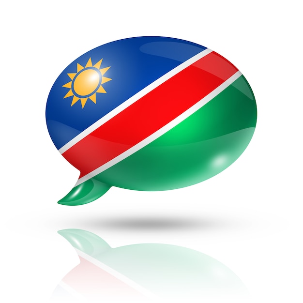 Bulle de dialogue drapeau namibien