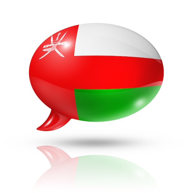 Bulle de dialogue drapeau Oman