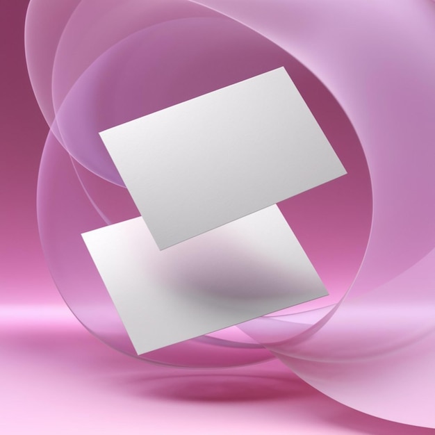 une bulle rose avec un carré blanc au milieu