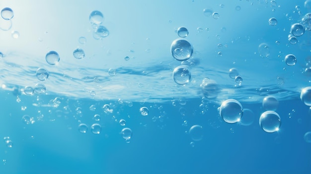 Photo les bulles d'air de la sereine oasis sous-marine s'élèvent