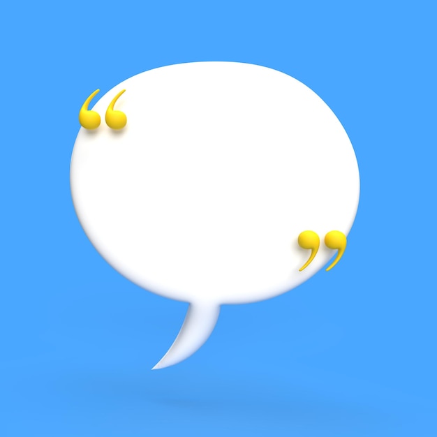 Photo bulles de chat 3d concept minimal de messages de médias sociaux illustrations 3d