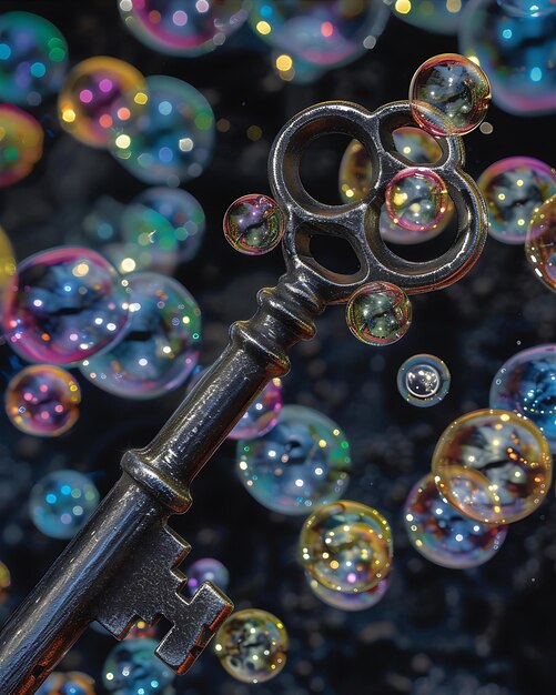 Les bulles sur la clé vibrante