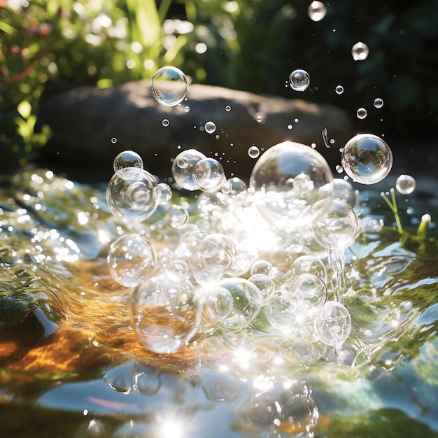 des bulles d'eau