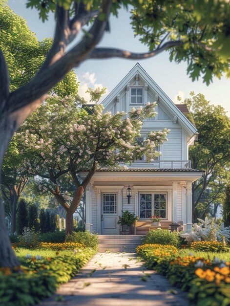 Photo un bungalow très proche