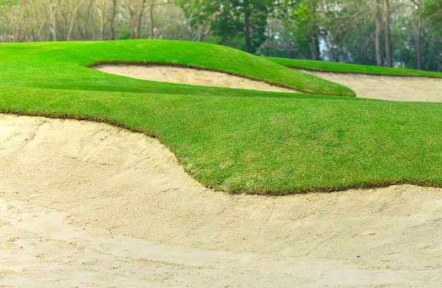 Bunker et putting green