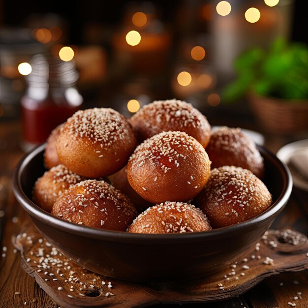 Bunuelos Boules de pâte frites sucrées ou salées souvent remplies de crème Aromatique