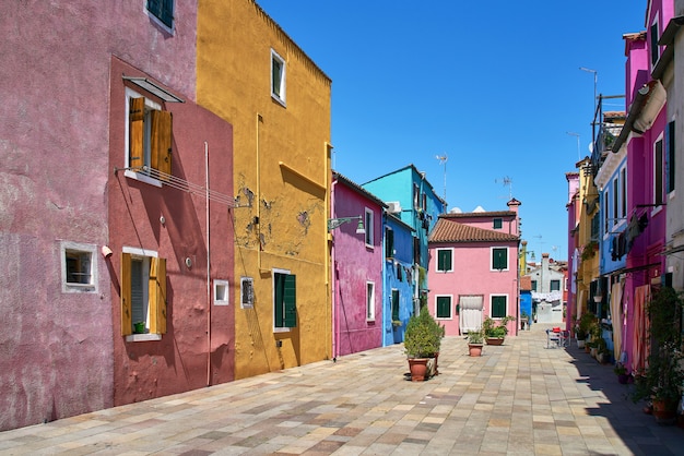 Burano, Venise, Italie. Maisons colorées.