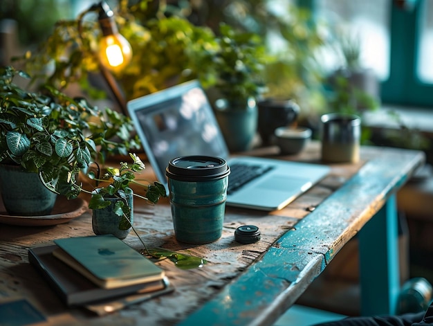 Photo un bureau de bureau