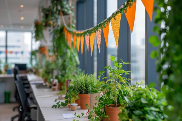 Le bureau célèbre joyeusement la fête de Saint-Patrick