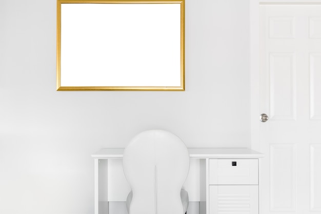 bureau de coin blanc