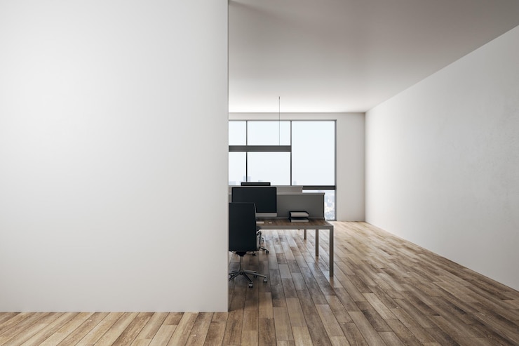 Photo bureau contemporain avec un espace de copie vide