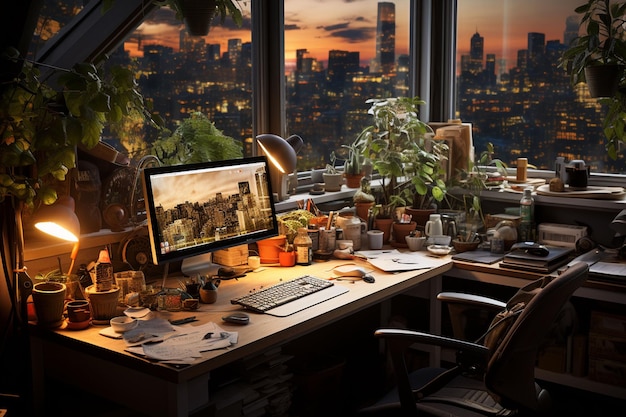 bureau décoratif à la maison