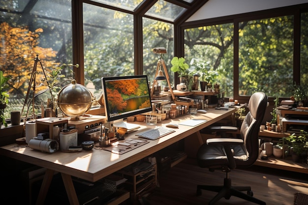 bureau décoratif à la maison