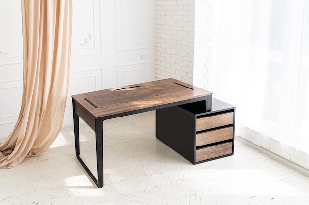 Bureau de direction avec grande table en bois Design d'intérieur