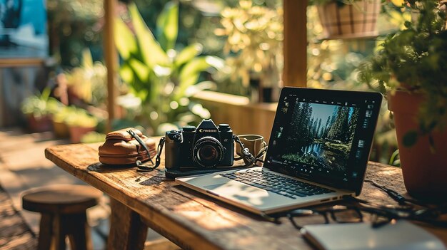 Bureau à domicile confortable avec une touche de convivialité