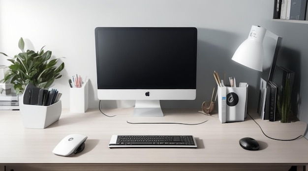 Bureau élégant et gadgets technologiques