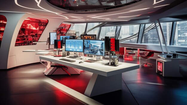 Un bureau futuriste