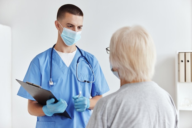 Bureau de l'hôpital d'examen du médecin et du patient