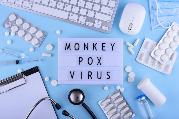 Bureau médical du concept du virus monkeypox