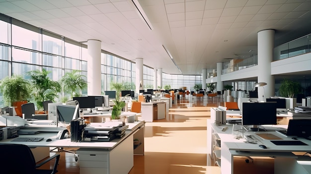 Bureau moderne avec des chaises ergonomiques pour les travailleurs