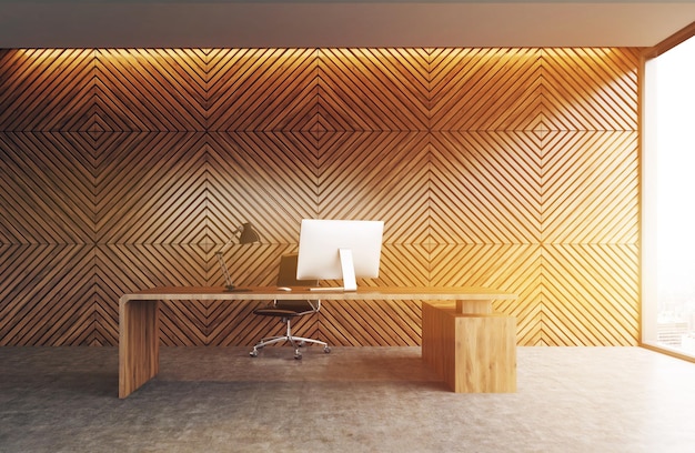 Bureau mural en bois