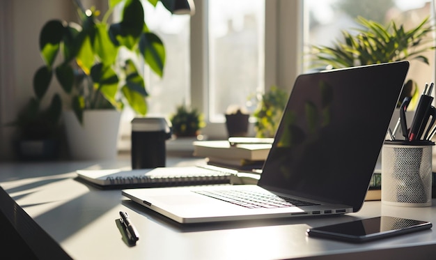 Photo un bureau propre et moderne