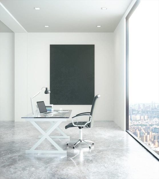 Bureau avec tableau blanc