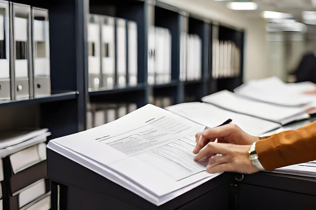 Photo les bureaux d'entreprise et les services aux clients dépendent de la nouvelle technologie générative d'ia