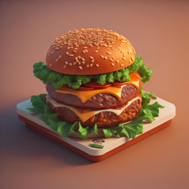 Burger 3D rend l'IA générative réaliste