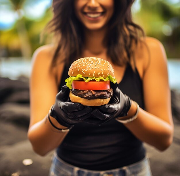 Burger arrière-plan Images et publicités pour la bannière avec Burger gratuit modèle alimentaire téléchargement gratuit