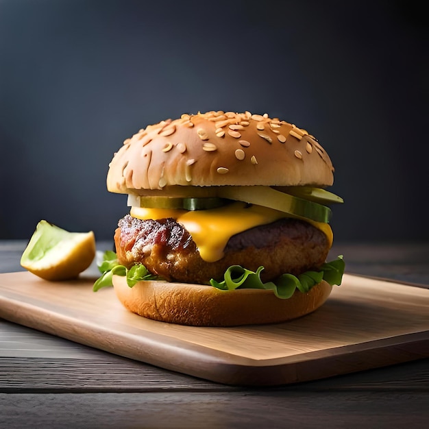 Burger au fromage américain