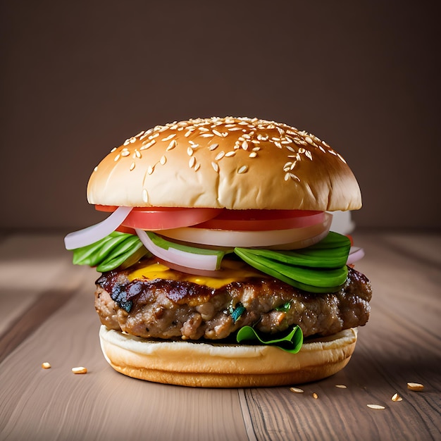 Burger de boeuf haute résolution