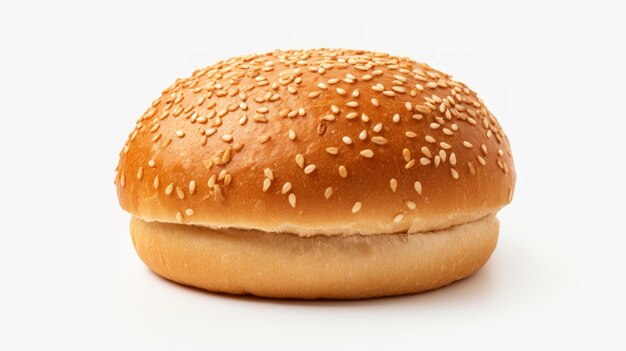 Burger Bun isolé sur un fond blanc