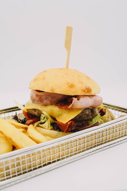 Burger gastronomique de 300 livres avec fromage cheddar