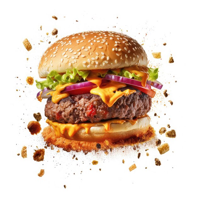 Burger juteux qui explose