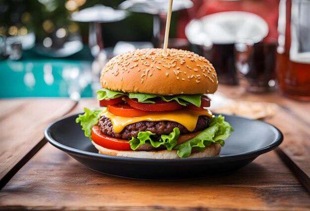 Photo le burger le plus juteux et le plus délicieux