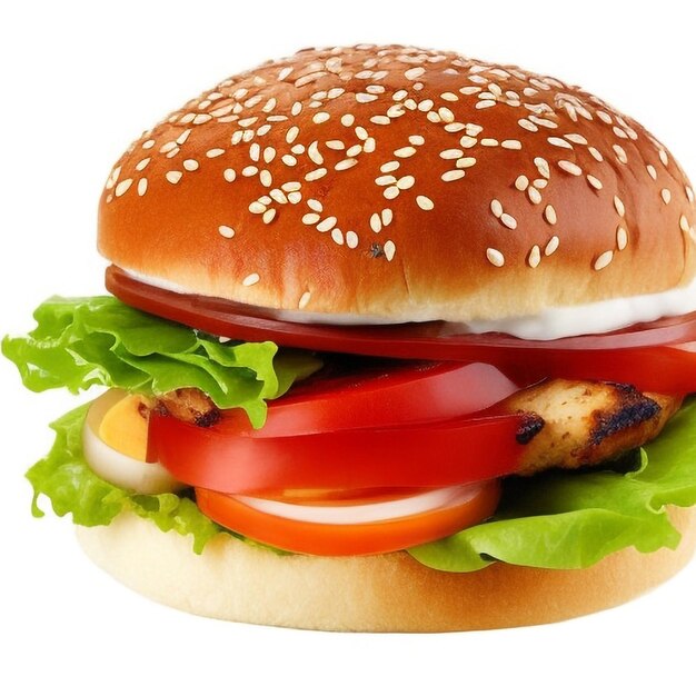 Photo burger de poulet png image de restauration rapide burger modèle de burger png