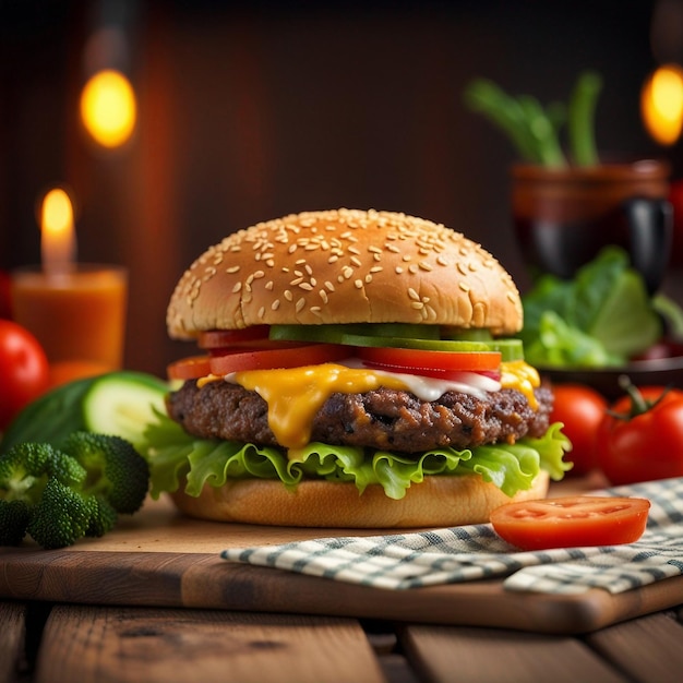 Un burger savoureux et gourmand