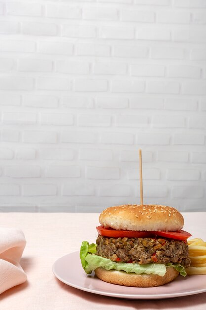 Burger végétarien maison aux lentilles