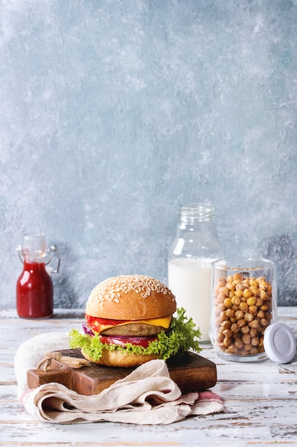 Burger de viande fait maison