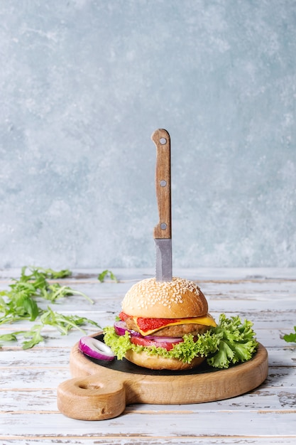 Burger de viande fait maison