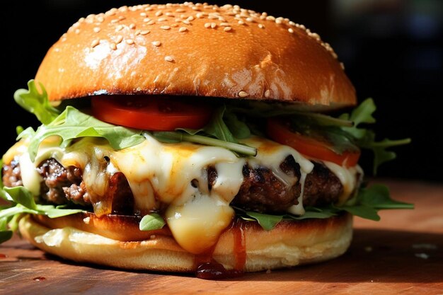 Burger_with_Smoked_Gouda_Cheese_245_block_0_0jpg Il s'agit d'un hamburger avec du fromage fumé.