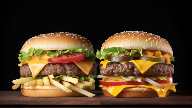 Burgers avec frites