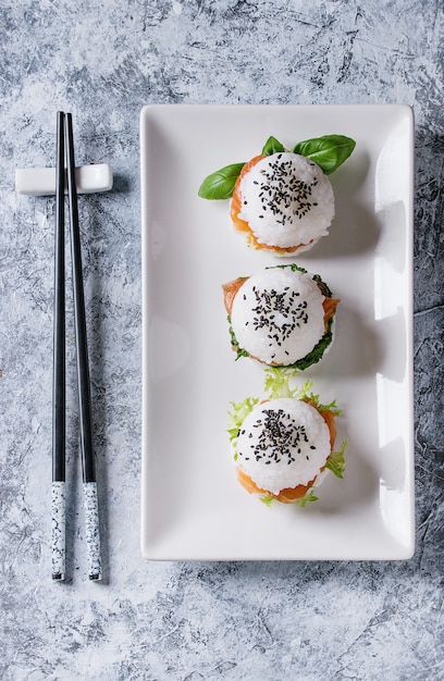 Burgers de sushi au riz