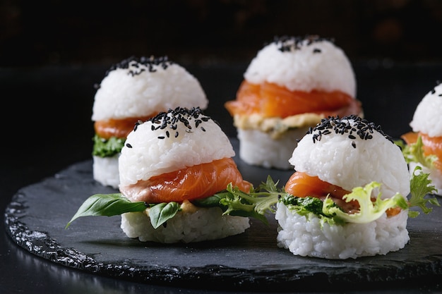 Burgers de sushi au riz