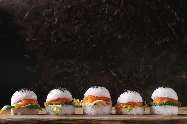 Burgers de sushi au riz