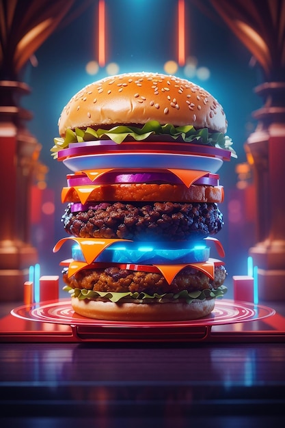 Des burgers symétriques, des couleurs vives et des détails élaborés