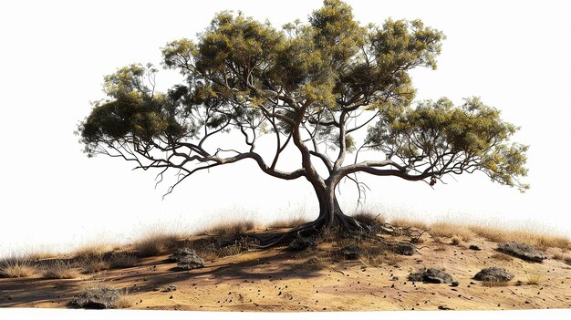 Photo burke wills creuse un arbre en australie